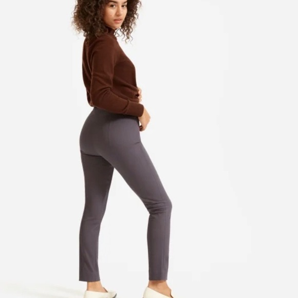 Everlane Side-Zip Stretch Cotton Ankle Pant in Slate Gray Size 6 - Picture 1 of 6